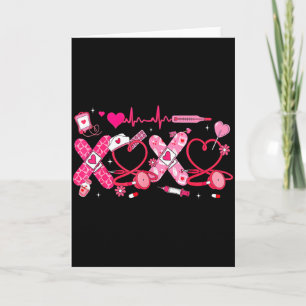 Valentijnsverpleegster Xoxo Stethoscoop Rn Pct Cna Kaart