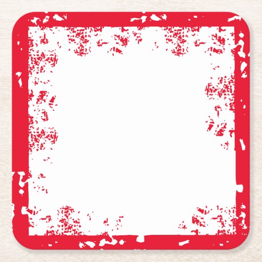 Valentijnswitte en rode Scruff-coasters Vierkante Kartonnen Onderzetter (Voorkant)