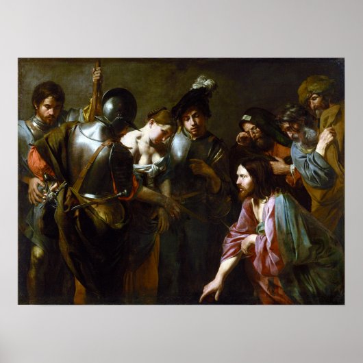 Valentin de Boulogne Christus en de Volwassenen Poster (Voorkant)