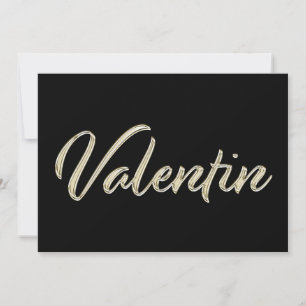 Valentin Naam: wit goud handschrift Karte Kaart