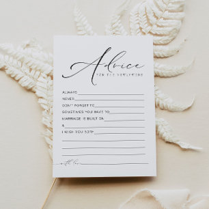 VALENTINA Elegant Script Pas getrouwd Advice Kaart