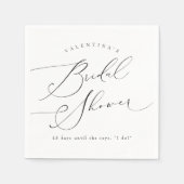 VALENTINA Elegante Minimalistische Script Bruiloft Servet (Voorkant)