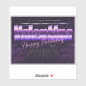 Valentina Nom Prénom de l'anniversaire de Sticker (Feuille)