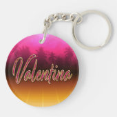 Valentina Prénom Nom rose Porte-clés (Dos)