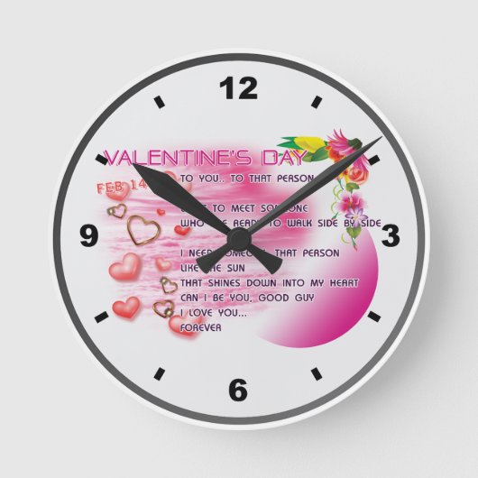 Valentine 2026-Clock-ENG Ronde Klok (Voorkant)