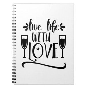 Valentine Art Live Life With Love Notitieboek