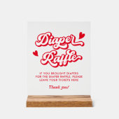 Valentine Baby shower Déchets Raffle (Recto)