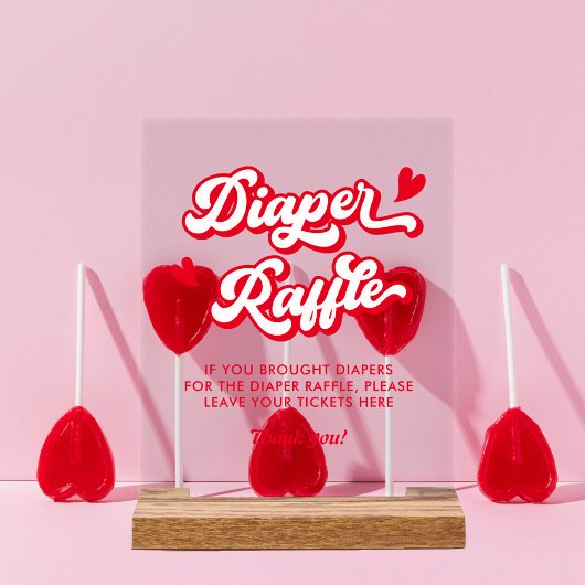 Valentine Baby shower Déchets Raffle