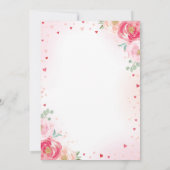 Valentine Baby shower Invitation Chérie bébé (Dos)