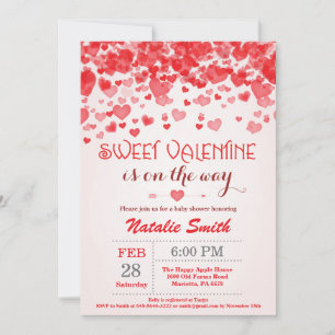 Valentine Baby shower Invitation Little Sweetheart
