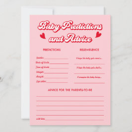 Valentine Baby Shower Predictions Game Card Kaart