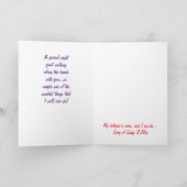 Valentine Beach Scène 5" x 7" Carte de voeux pliée (Intérieur)