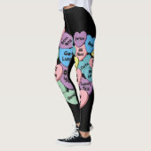 valentine bonbons coeur conversation Leggings (Gauche)