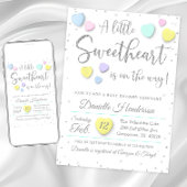 Valentine Candy Hearts Baby shower Invitation