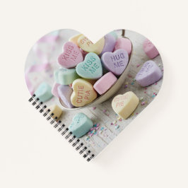Valentine Candy SweetHearts adorable Heart shaped Notitieboek