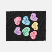 Valentine Cardiologist Hearts Candy Ekg Tech Telem Fleece Deken (Voorkant (Horizontaal))