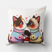 Valentine Cats with Chocolate Kussen (Voorkant)