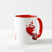 Valentine Celebration Racer Design Cute Mug (Devant droit)