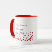 Valentine Celebration Racer Design Cute Mug Mok (Voorkant links)