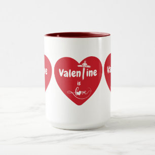 Valentine, c'est l'amour deux tones café Mug