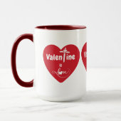 Valentine, c'est l'amour deux tones café Mug (Gauche)