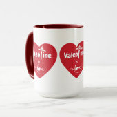 Valentine, c'est l'amour deux tones café Mug (Devant gauche)