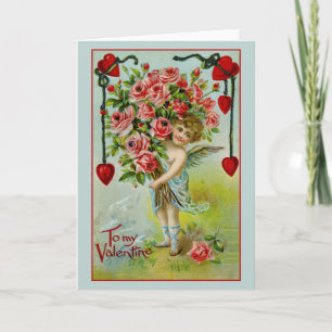 Valentine Cherub Vintage Kaart