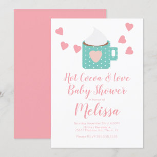 Valentine Cocoa Campfire Mok Meisje Baby Shower Ro Kaart