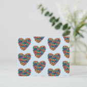 Valentine Coeurs, Coeurs dessin Carte postale (Debout devant)