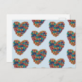 Valentine Coeurs, Coeurs dessin Carte postale (Devant / Derrière)