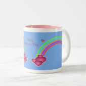 Valentine Coeurs Rainbow Mug (Devant droit)