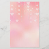 Valentine Coeurs sur une papeterie à cordes (Dos)