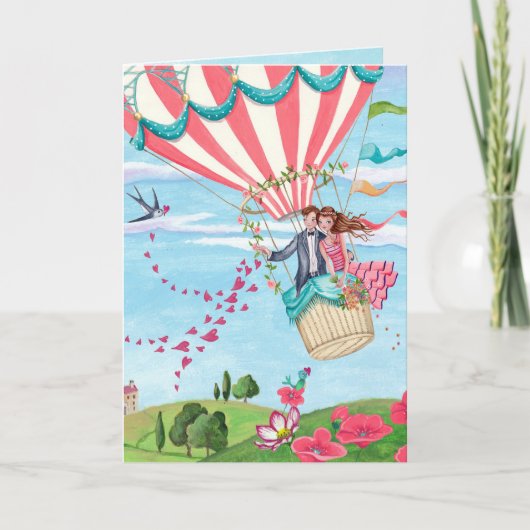 Valentine Couple Love Hearts | Carte de vœux (Devant)