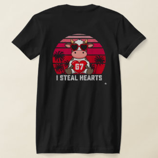 Valentine Cow PNG Sublimation Design T-shirt