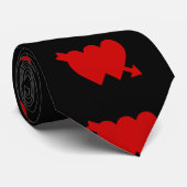 VALENTINE, cravate À DEUX COEURS (Roulé)