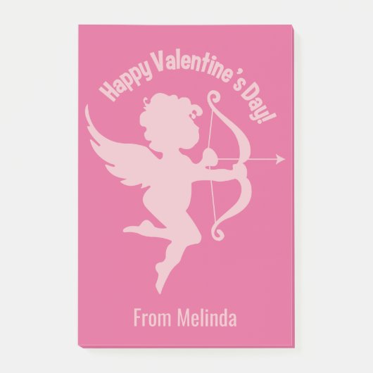 Valentine Cupid nom personnalisé Post-It notes (Devant)