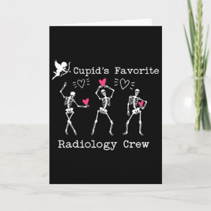 Valentine Cupid's Favoriete Radiologie Crew Skelet Kaart
