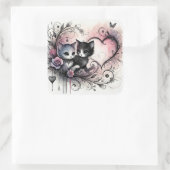 Valentine Cute Cats Sticker – Sweet Love Design (Sac)