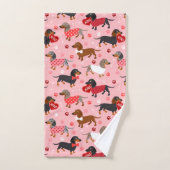 Valentine Dachshund (Serviette à main)