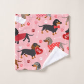 Valentine Dachshund (Gant de toilette)