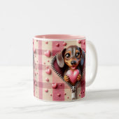 Valentine Dachshund Mug (Devant droit)