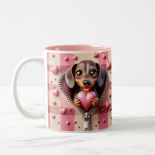 Valentine Dachshund Mug (Gauche)