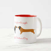 Valentine Dachsund Mug (Devant droit)
