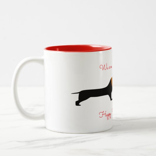 Valentine Dachsund Mug (Gauche)