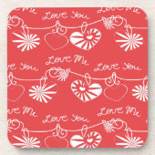 Valentine Day Achtergrond Bier Onderzetter (Voorkant)