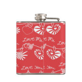 Valentine Day Achtergrond Heupfles (Achterkant)