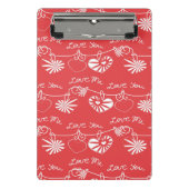 Valentine Day Achtergrond Mini Klembord (Voorkant)