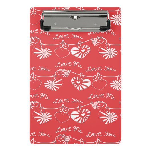 Valentine Day Achtergrond Mini Klembord (Voorkant)