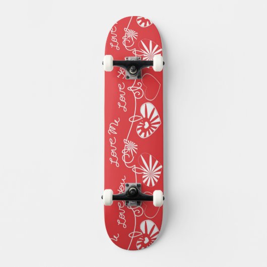 Valentine Day Achtergrond Skateboard (Voorkant)