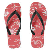 Valentine Day Achtergrond Teenslippers (Voetbed)